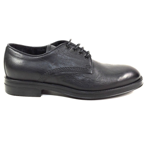 ALBERTO CICCIOLI 🇮🇹 MEN'S BLACK SOFT LEATHER COMFORT OXFORD SHOES - Picture 4 of 7